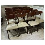 20x$ - Vinyl seated dining chairs with wood back &