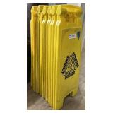 8x$ - Yellow triangular wet floor frames