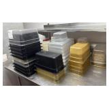 Approx 50 plastic food storage inserts