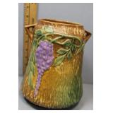 Roseville grape double handle squat vase