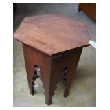 Hexagonal fretwork stool