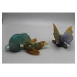 Two Daum Crystals incl Butterfly and Mouse