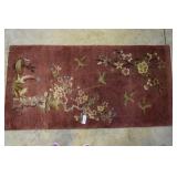 Chinese Sculpture Runner hand loomed with cherry b