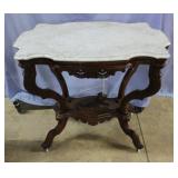 Marbletop Walnut lamp table