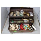 Vintage Tackle box LOADED with assorted jewelry