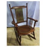 Mahogany finished rocking chair
