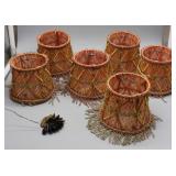 Six peach 1930s Theater Wall Sconces