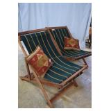 Pair Red Cedar deck chairs