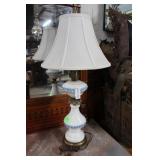 Wedgwood blue and white table lamp - 30' H