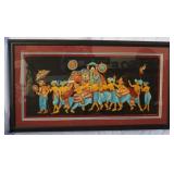 Batek India framed and glazed Parade Scene