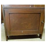 Early rectangular panel door locking box