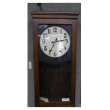 International Mahogany cased wall clock
