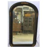 19th century dome top mirror with floral accent -