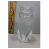 Lalique frosted kitten