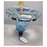 Waterford Evolution Blue Pedestal Candy Bowl