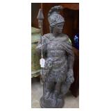 Concrete Cast and bronze painted Roman Warrior