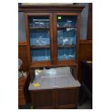 Youth sized Kitchen cabinet w/ marbletop, double g