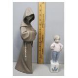 Lladro figurines incl monk and Special Olympics Gi