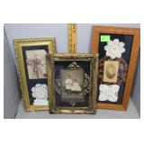 Three Framed Late 19th Century? Black and White Ph