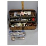 Vintage Tackle box with assorted contents