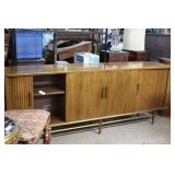 Mid-Century 2-door server with tamper door ends -