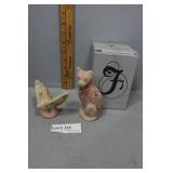 Two Burmese Fenton glass figurine incl butterfly a