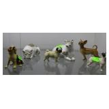 Six Porcelain Sutherland Cats and Beswick Dogs