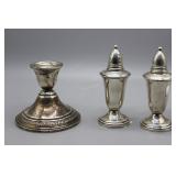 Three pc Weighted Sterling grouping incl salt and