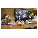 Eleven Bossons figural heads text