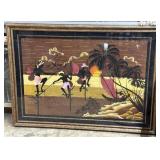 Batek India framed and glazed  Island scene