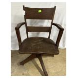 Tiger Oak Office swivel chair with arms