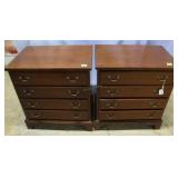 2x$ - Four drawer Mahogany occasional chest