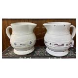 Two Longaberger pitchers