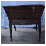 Poplar Dough Box on stand with hinged top