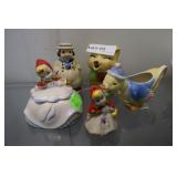 Five Ceramic serving pcs by Shawnee and others inc