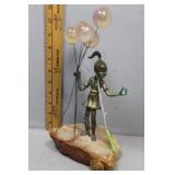 Bijan Bronze sculpture on quartz base of girl in b