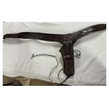 Custom dark brown leather holster