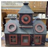 Electrified Wooden School House in red and black