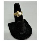 14kt gold and pearl ring size 6 - 4.7 gtw