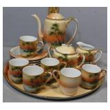 Noritaki HP Japanese Demitasse Service for 6