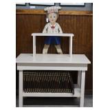 Tom Boy Bread White painted two tier store display