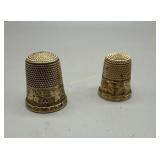 Two 10kt Thimbles - 10.27 gtw