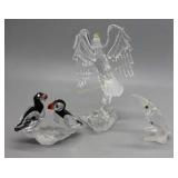 Swarovski birds: puffins, eagle, & toucan