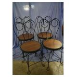 4x$ - Four wire Ice Cream Parlor Chairs