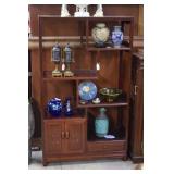 Chinese Rosewood display shelf w/ double doors and