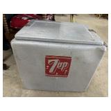 7up Aluminum Drink cooler with interior tray