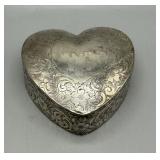 Sterling Heart Box with no base - 107 gtw