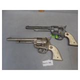 Pair Cowboy Cap Guns with bull head design