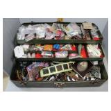 Tackle Box with a HUGE assortment of trinkets