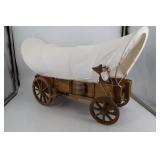 Wood covered toy wagon
